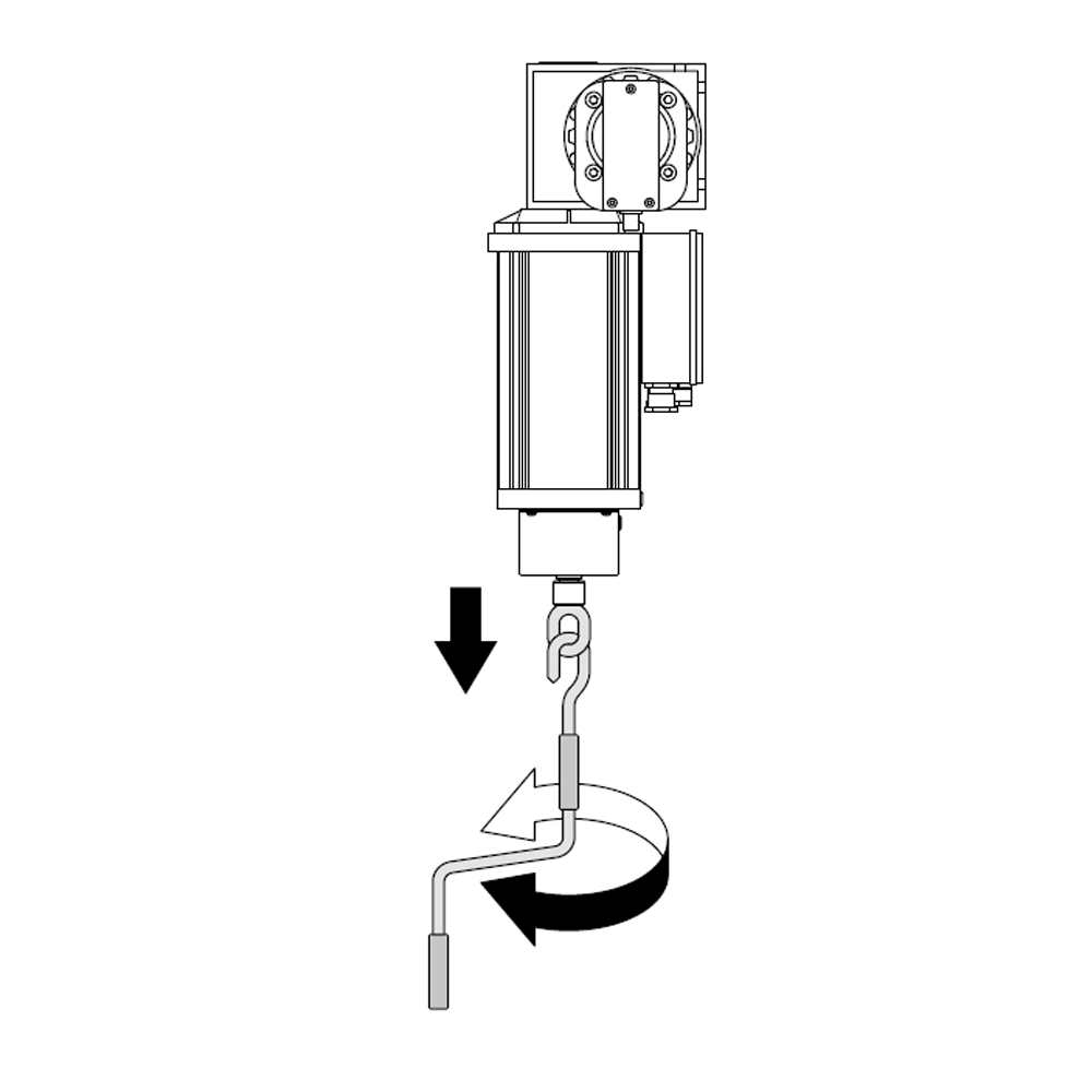 Ditec slinger voor noodbediening L= 1200 mm