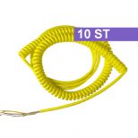 10 STUKS Spiraalkabel geel 5x0,5 mm² (800 mm)